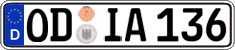 German license plate, Regular plates