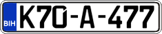 License plate of Bosnia and Herzegovina, Regular plates