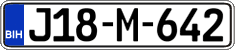 License plate of Bosnia and Herzegovina, Regular plates