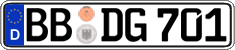 German license plate, Regular plates