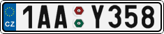 License plate of the Czech Republic, Cars (2001)