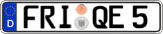 German license plate, Regular plates