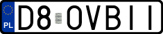 License plates of Poland, Vanity Plates