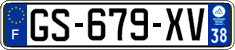 French license plate, SIV (ordinary)