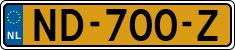 License plate of the Netherlands, Cars