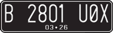 License plate of Indonesia, Regular plates