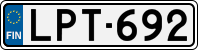 License plate of Finland, Cars