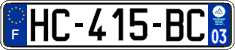 French license plate, SIV (ordinary)