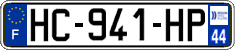 French license plate, SIV (ordinary)