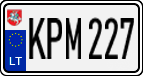 License plate of Lithuania, Cars