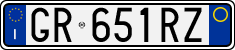 License plate of Italy, Cars (1994 year series)