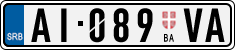 License plate of Serbia, Trailers