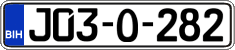 License plate of Bosnia and Herzegovina, Regular plates