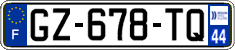 French license plate, SIV (ordinary)