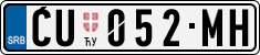License plate of Serbia, Cars