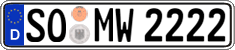 German license plate, Regular plates