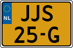 License plate of the Netherlands, Cars