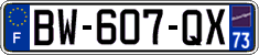 French license plate, SIV (ordinary)