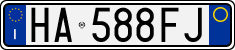 License plate of Italy, Cars (1994 year series)