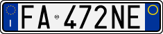 License plate of Italy, Cars (1994 year series)