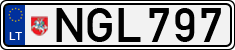 License plate of Lithuania, Cars