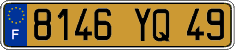 French license plate, FNI