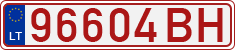 License plate of Lithuania, Transit plates
