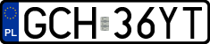 License plates of Poland, Regular car plates