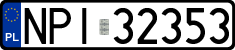 License plates of Poland, Regular car plates