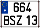 French license plate, FNI