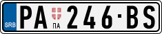 License plate of Serbia, Cars