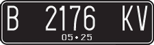 License plate of Indonesia, Regular plates