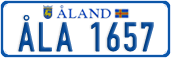 License plate of Åland, Cars (ÅLA 1234)