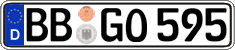 German license plate, Regular plates