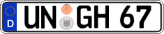 German license plate, Regular plates