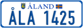 License plate of Åland, Cars (ÅLA 1234)