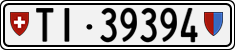 License plate of Switzerland, Cars
