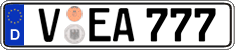 German license plate, Regular plates