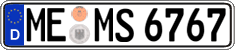 German license plate, Regular plates