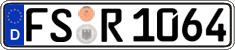 German license plate, Regular plates