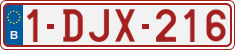 License plate of Belgium, Regular plates (2010)