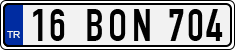 License plate of Turkey, Regular plates