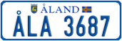 License plate of Åland, Cars (ÅLA 1234)