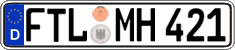 German license plate, Regular plates