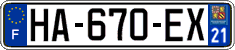 French license plate, SIV (ordinary)