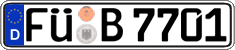 German license plate, Regular plates