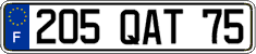 French license plate, FNI