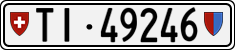 License plate of Switzerland, Cars