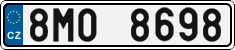 License plate of the Czech Republic, Cars (2001)