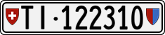 License plate of Switzerland, Cars